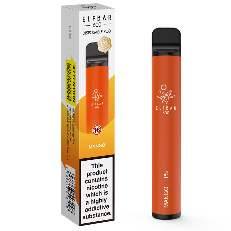 Elf Bar 600 Disposable Device 10mg (1%) - Elfbull Ice
