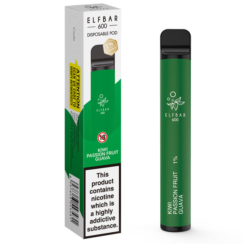 Elf Bar 600 Disposable Device 10mg (1%) - Elfbull Strawberry