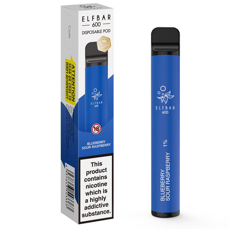 Elf Bar 600 Disposable Device 10mg (1%) - Strawberry Banana