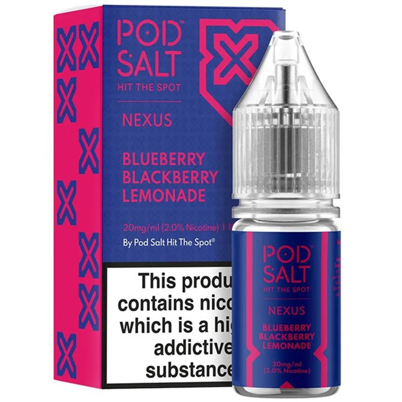 Pod Salt Nexus: Blueberry Blackberry Lemonade 10ml Nic Salt