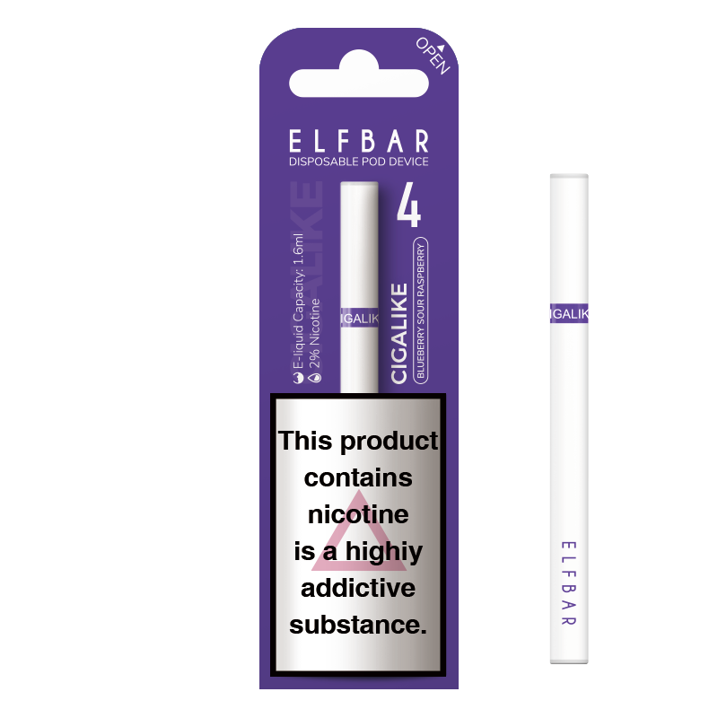 Elf Bar Cigalike Disposable Vape Device - Blueberry Sour Raspberry