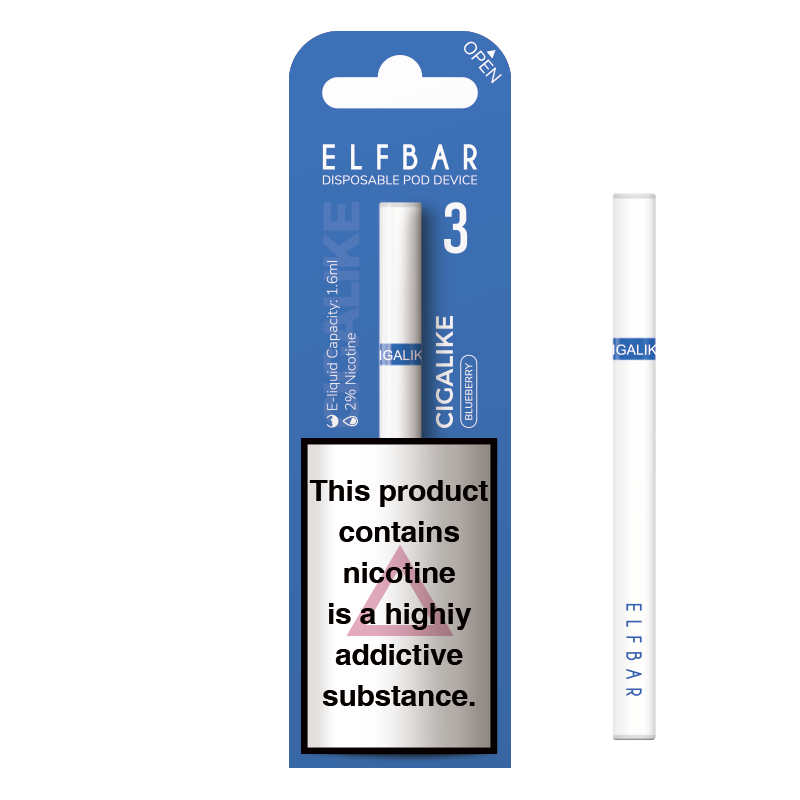 Elf Bar Cigalike Disposable Vape Device - Blueberry