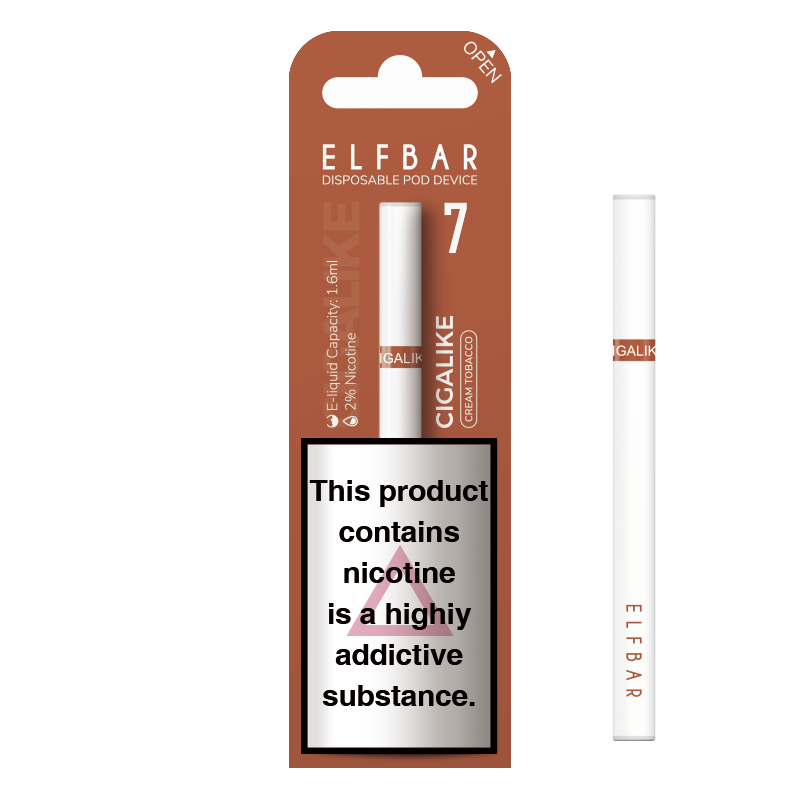 Elf Bar Cigalike Disposable Vape Device - Cream Tobacco