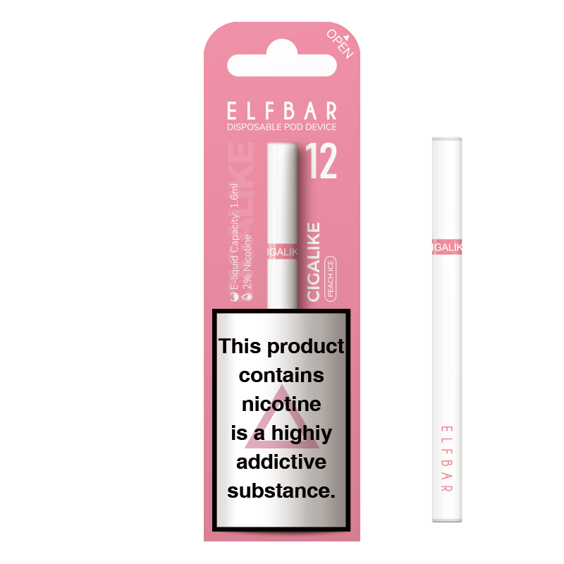 Elf Bar Cigalike Disposable Vape Device - Peach Ice