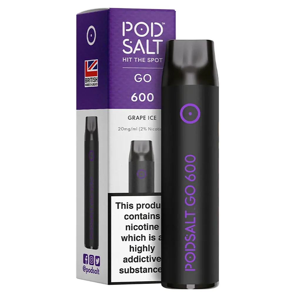Pod Salt Go 600 Disposable Vape Device-Grape Ice