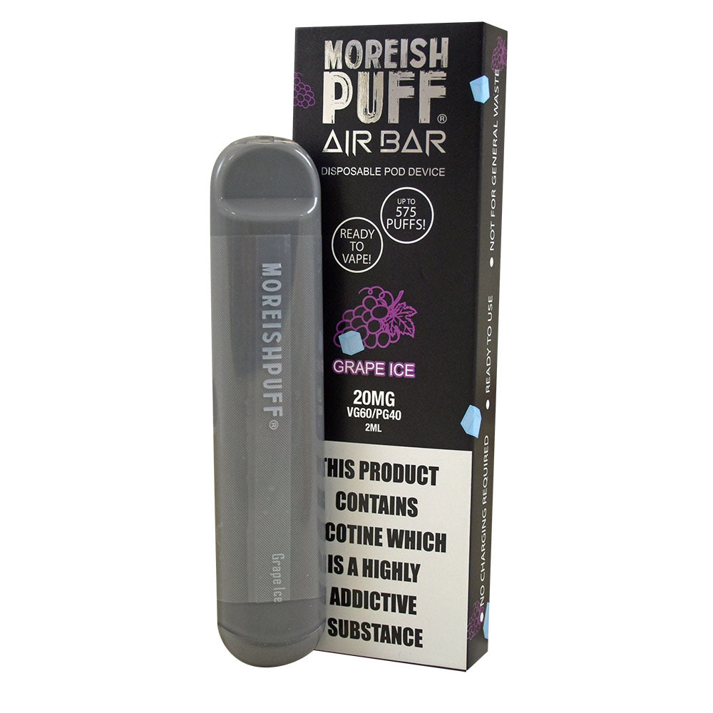 Moreish Puff Air Bar Grape Ice Disposable Vape