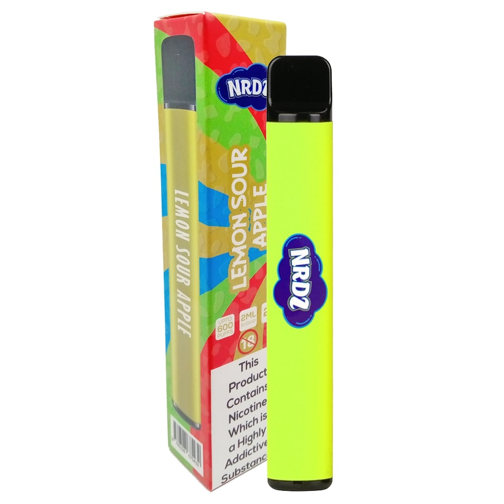 NRDZ 600 Puff Disposable Vape Device - Lemon Sour Apple