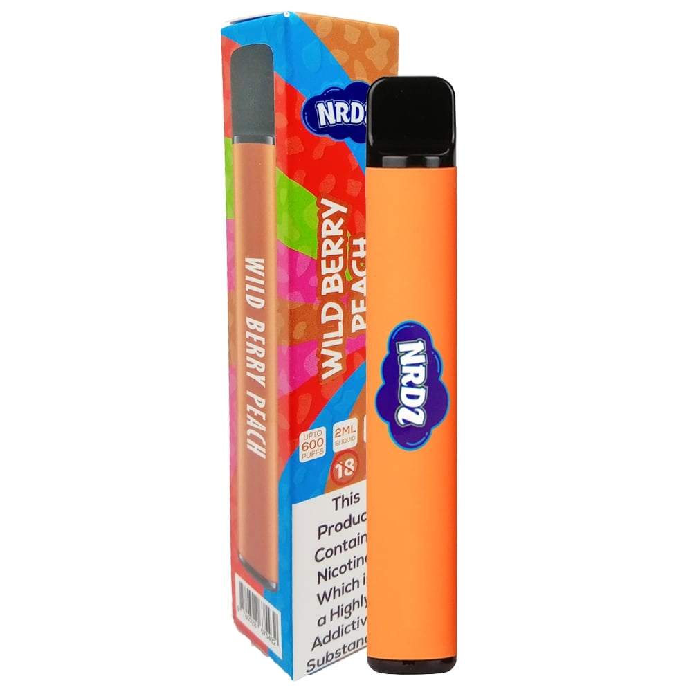 NRDZ 600 Puff Disposable Vape Device - Wild Berry Peach