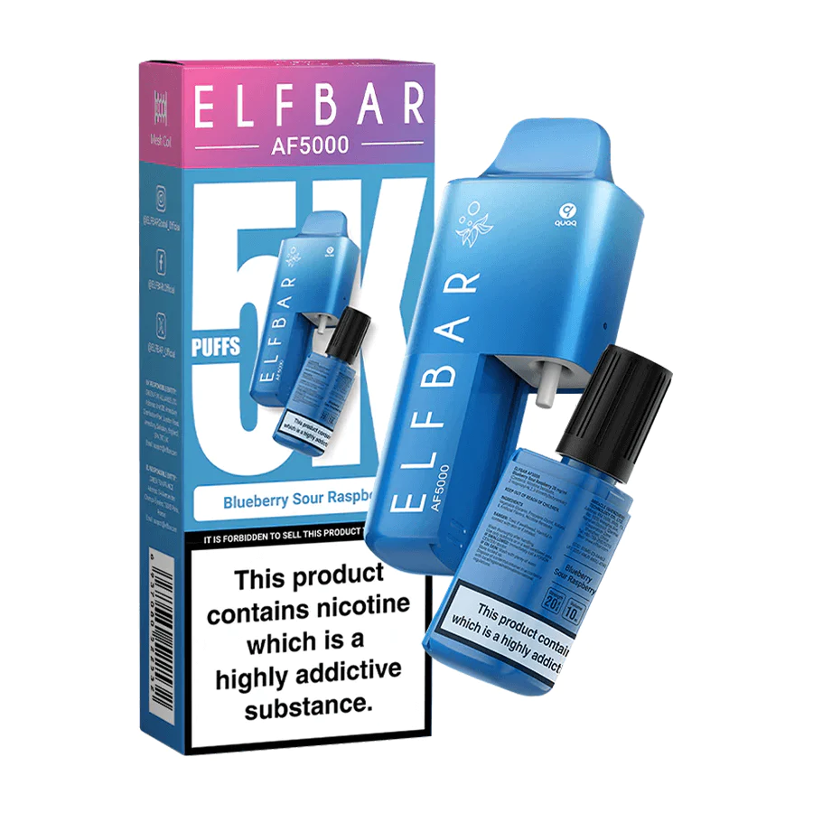 Elf Bar AF5000 Disposable Vape - Blueberry Sour Raspberry