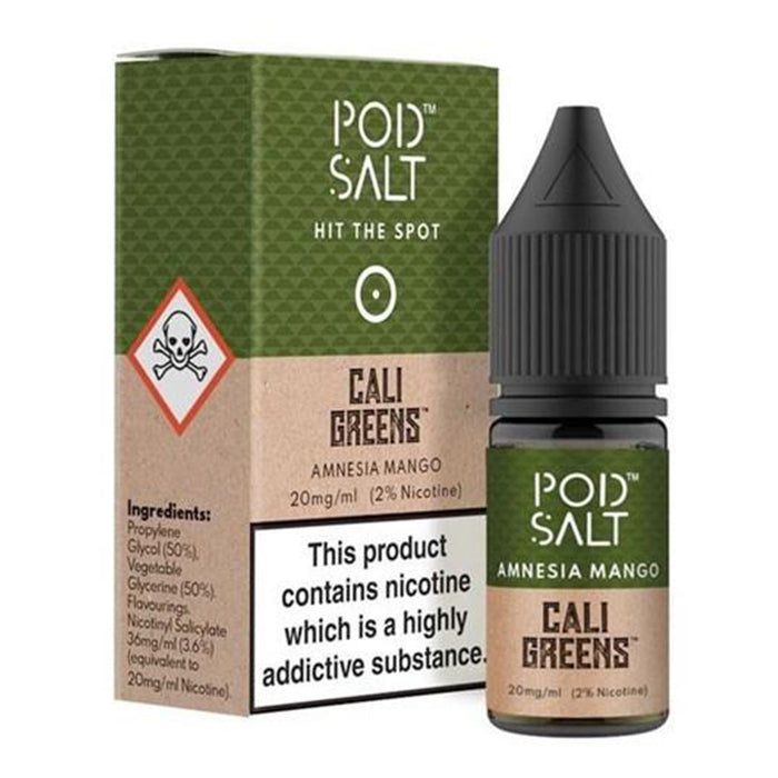 Pod Salt Cali Greens Amnesia Mango 10ml E-Liquid