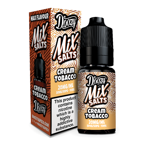 Doozy Mix Salts Cream Tobacco 10ml E-Liquid
