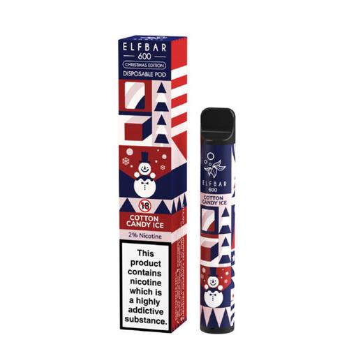 Elf Bar 600 Disposable Vape - Christmas Edition - Cotton Candy Ice