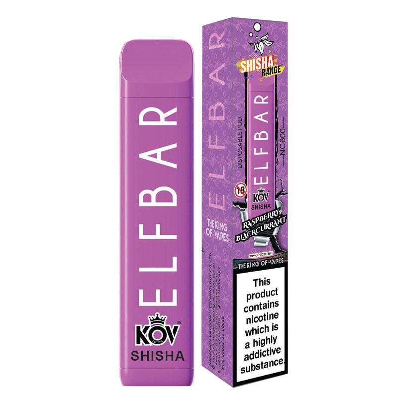 Elf Bar NC600 Shisha Disposable - Raspberry Blackcurrant